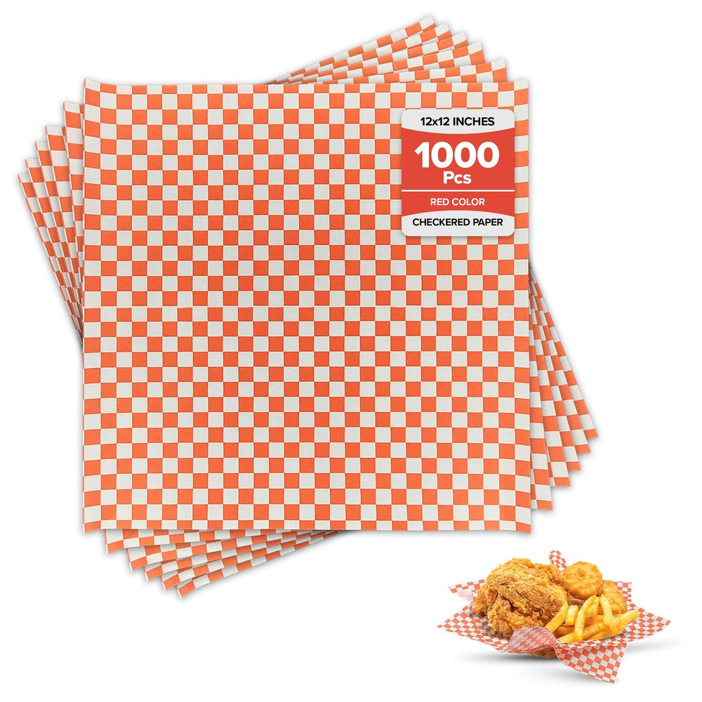 Value+ - Checkered Sheets - Red - 12"x12"