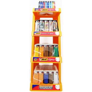 Briquets Bic - Présentoir à 4 niveaux - 2 mini et 2 grands (Plateau non inclus)