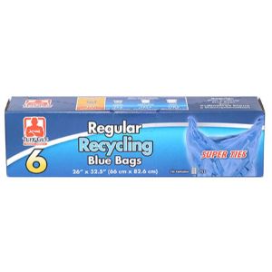 Tuff Guy - Recycling Bags 26' x 32.5' - Super Ties - Blue - 24 in box