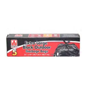 Tuff Guy Outdoor Bags 31' x 42' Super Ties Black - 24 in box