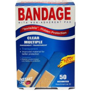 Instant Aid Clear Bandage Asst 50 PK