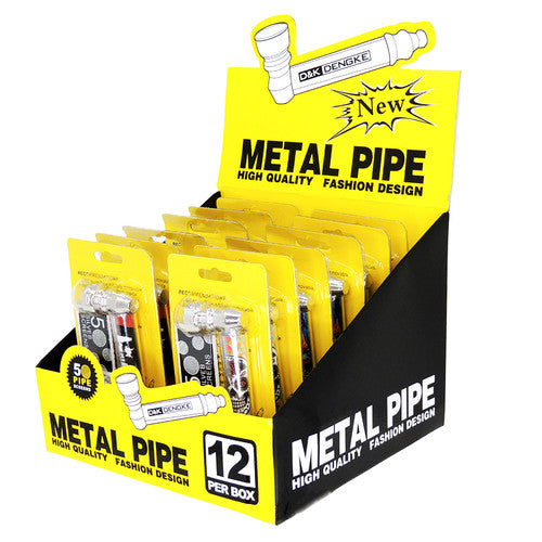 Présentoir de 12 tubes métalliques design