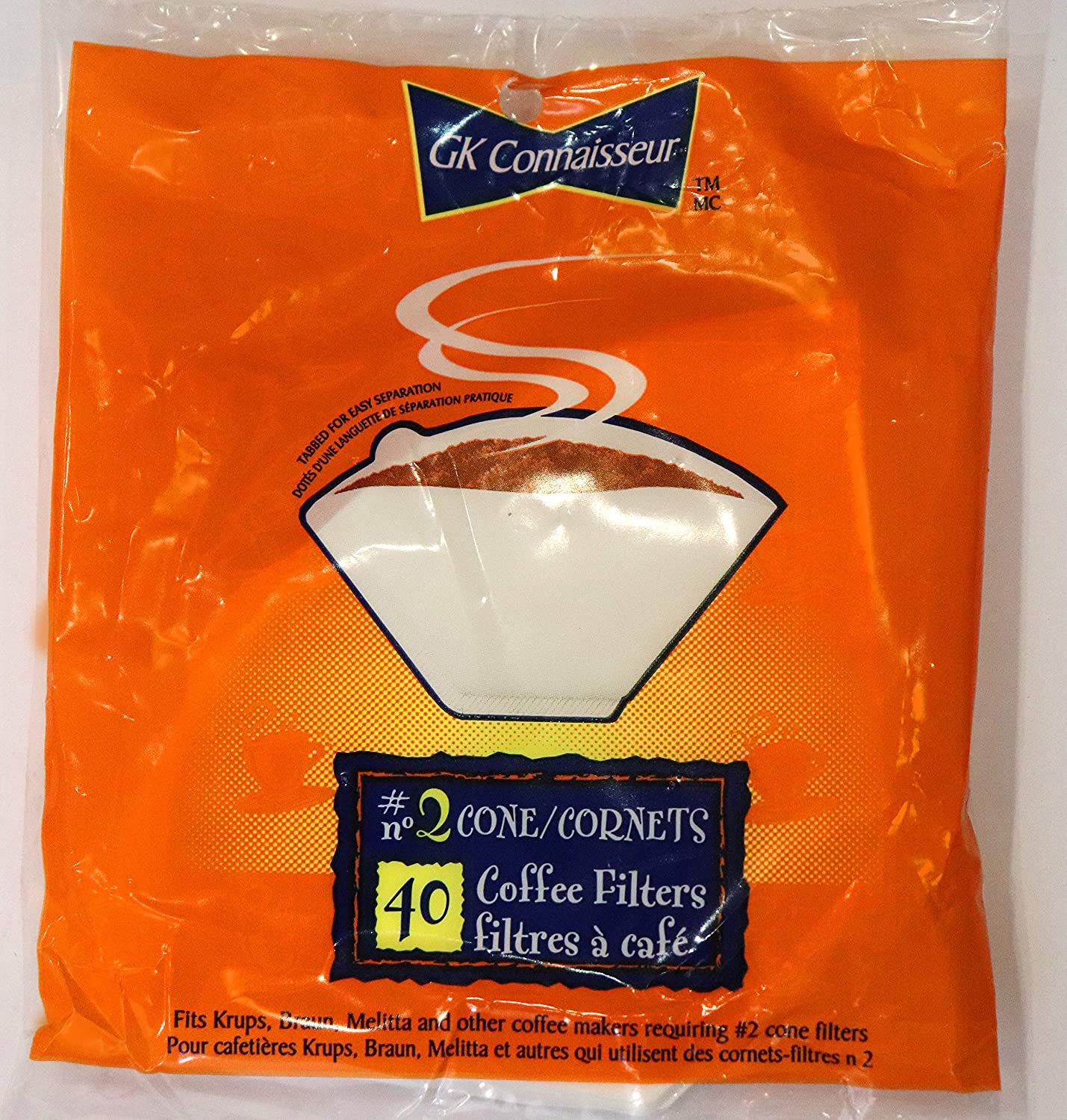Gk Connaisseur Basket Coffee Filters - #2 Cone Filters - 40pcs