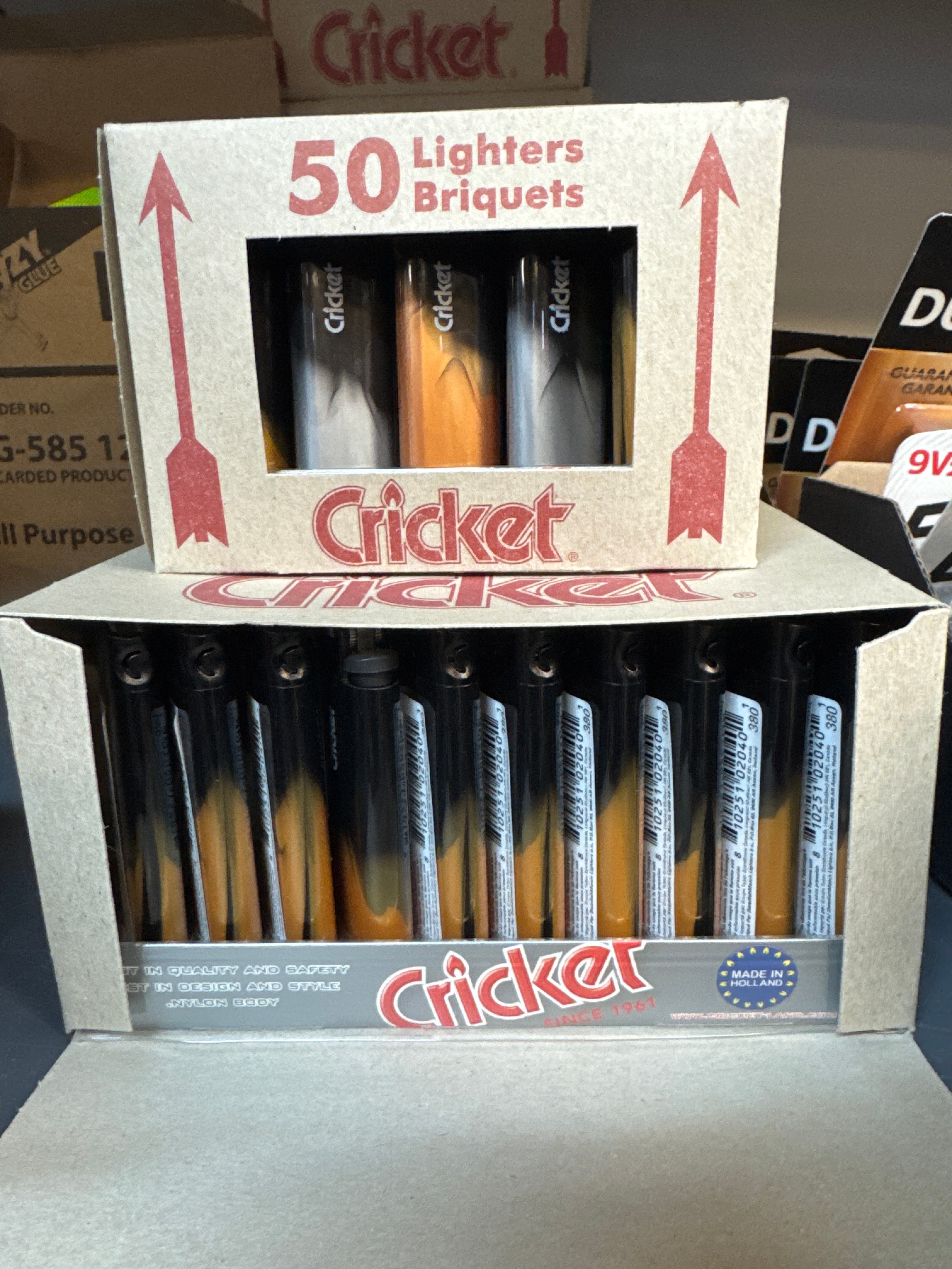 Briquets fluorescents Cricket Original Essentials
 Paquet de 50