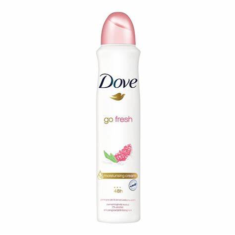 Dove 48H Go Fresh Pomegranate & Lemon Scent Deodorant Spray, For Women, 0% Alcohol, 150ML