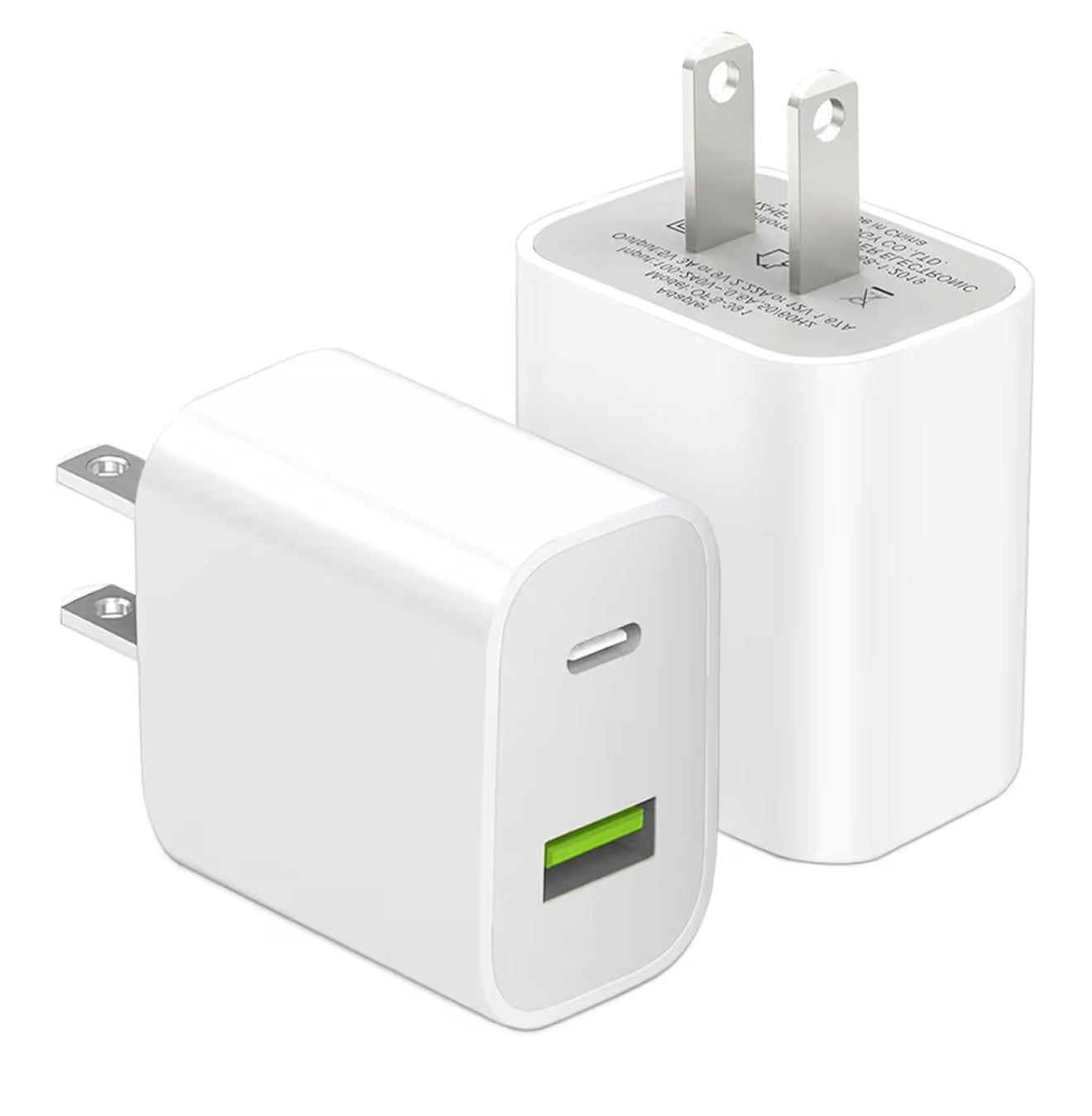 Dual USB-A Wall Charger (USB A-USB C)