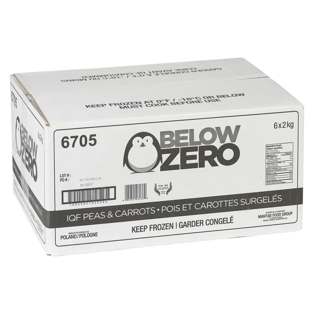 Below Zero Peas and Carrots 6x2kg