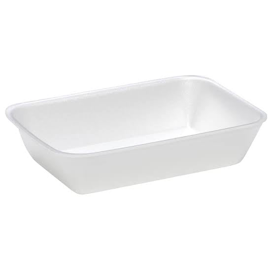 42p - Foam White Tray - 400pc