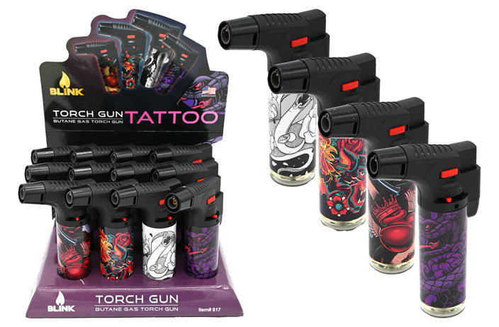 Briquets Blink Torch Gun Tattoo - Paquet de 12