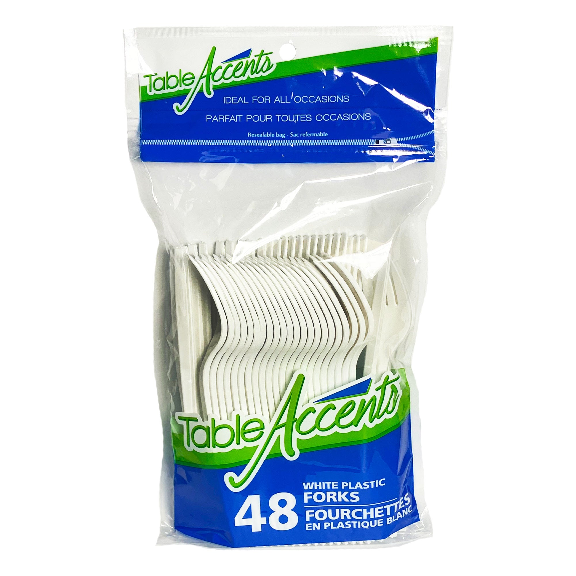 Table Accents - Plastic Forks - White - 48Pk