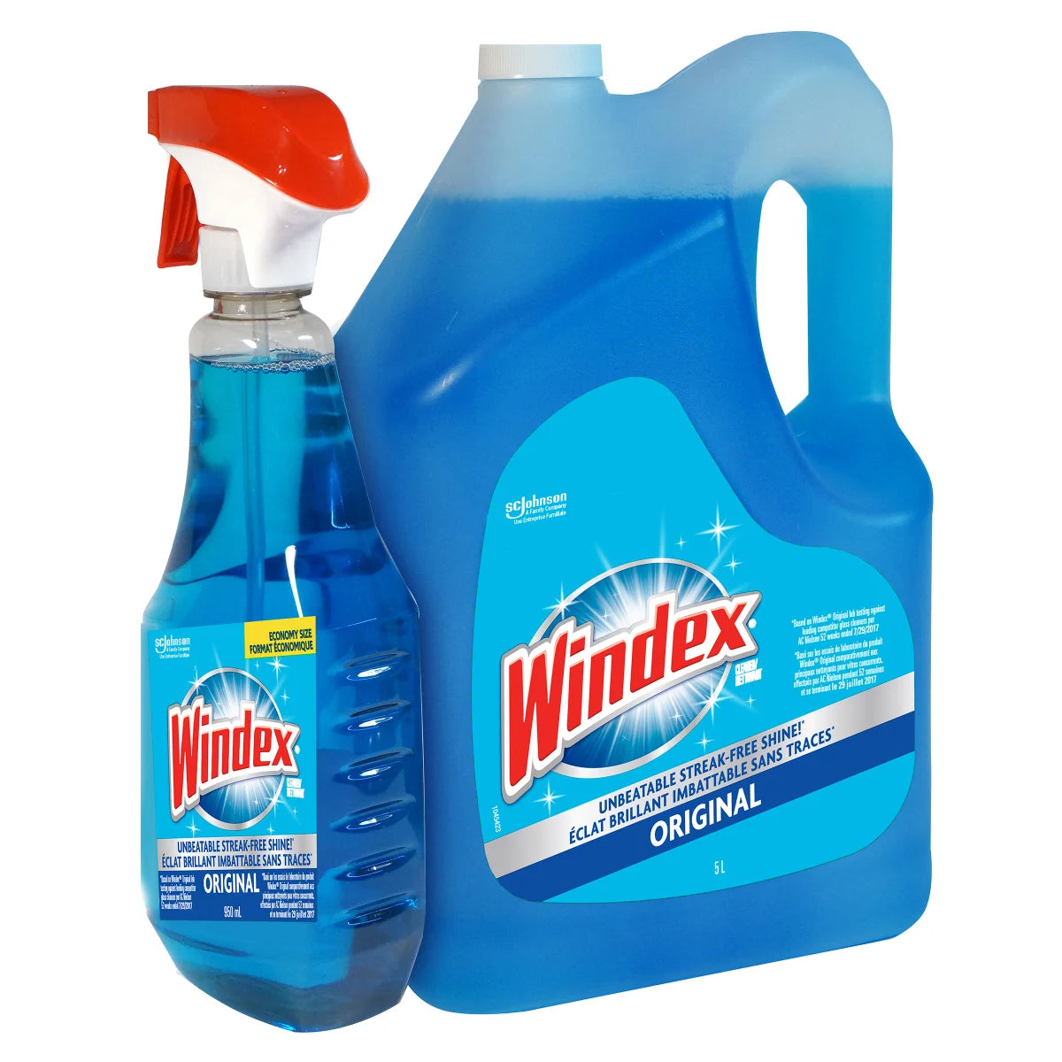 Windex - Original Glass Cleaner, 5L + 950mL