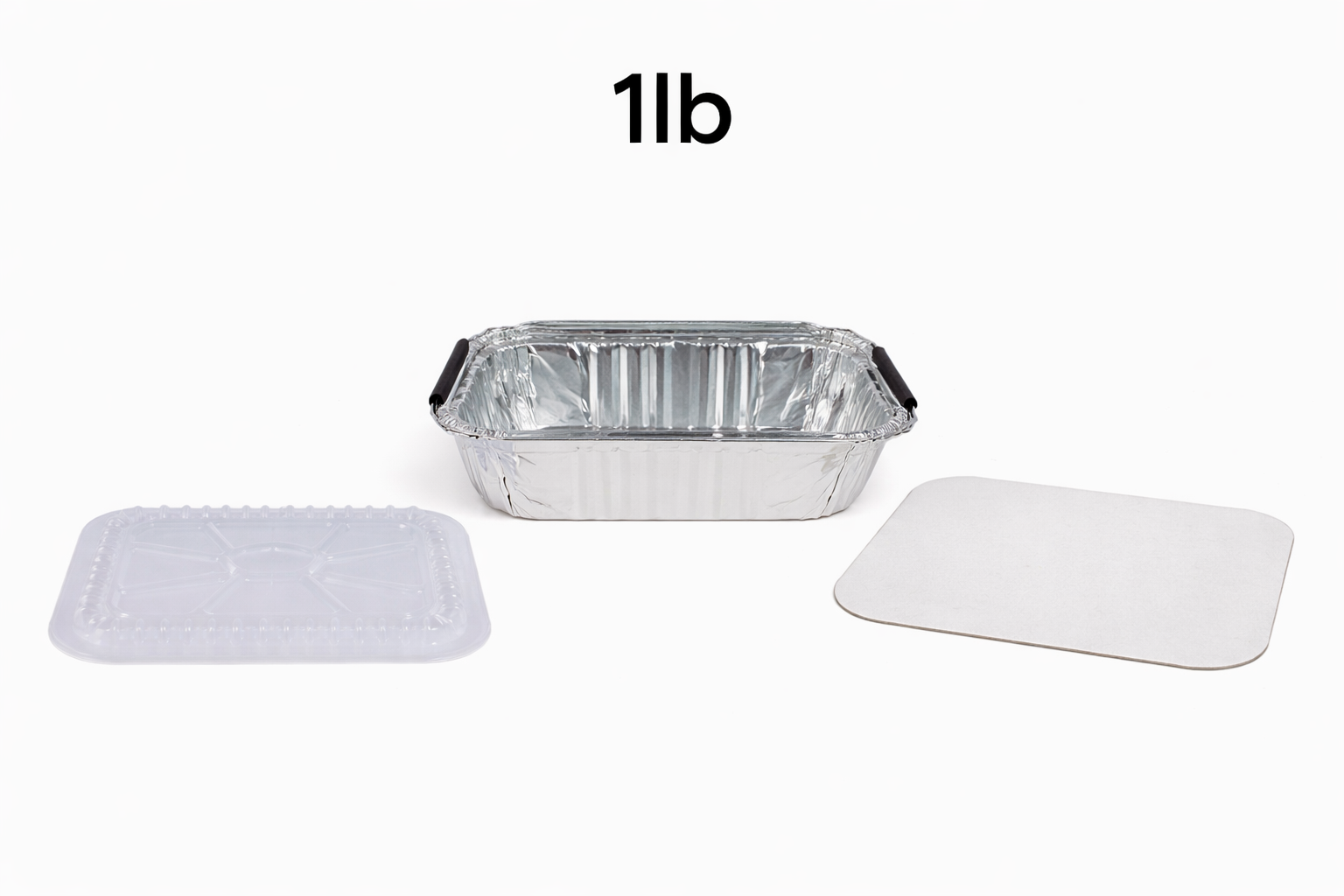 MI-MA - 1 lb Oblong - Aluminum container | Plastic Lid OR Paper lid | 1000ct
