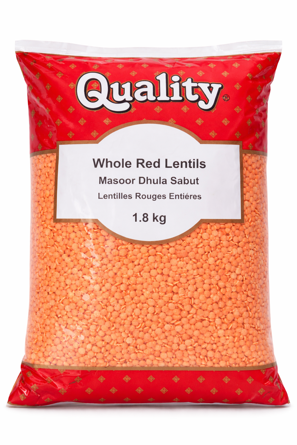 Quality Whole Red Lentils (Masoor Dhula Sabut) – 1.8 kg