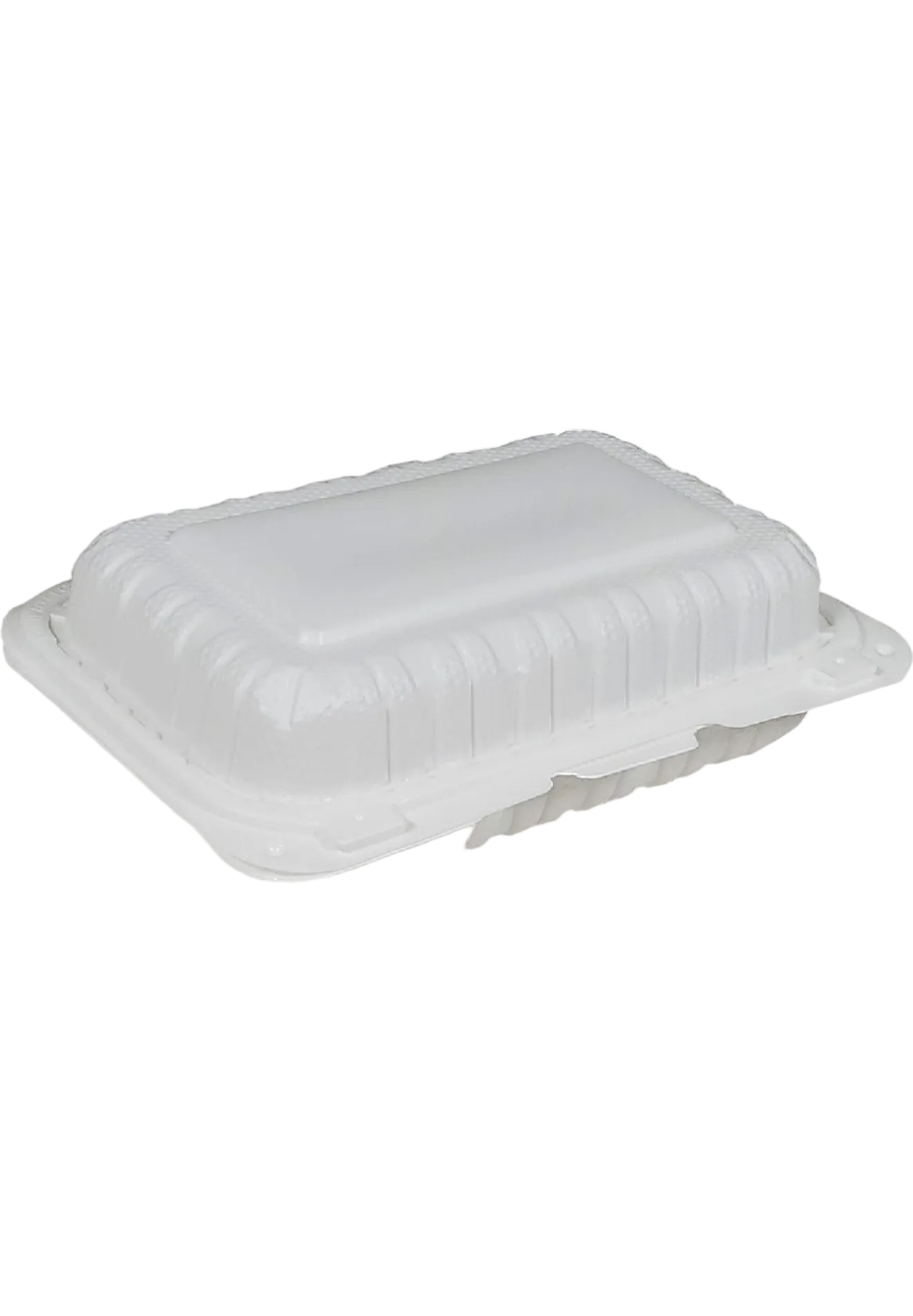 9x6x2.6 - MFPP Clamshell Container - Double Lock - Vented - White 150pc - EP 28