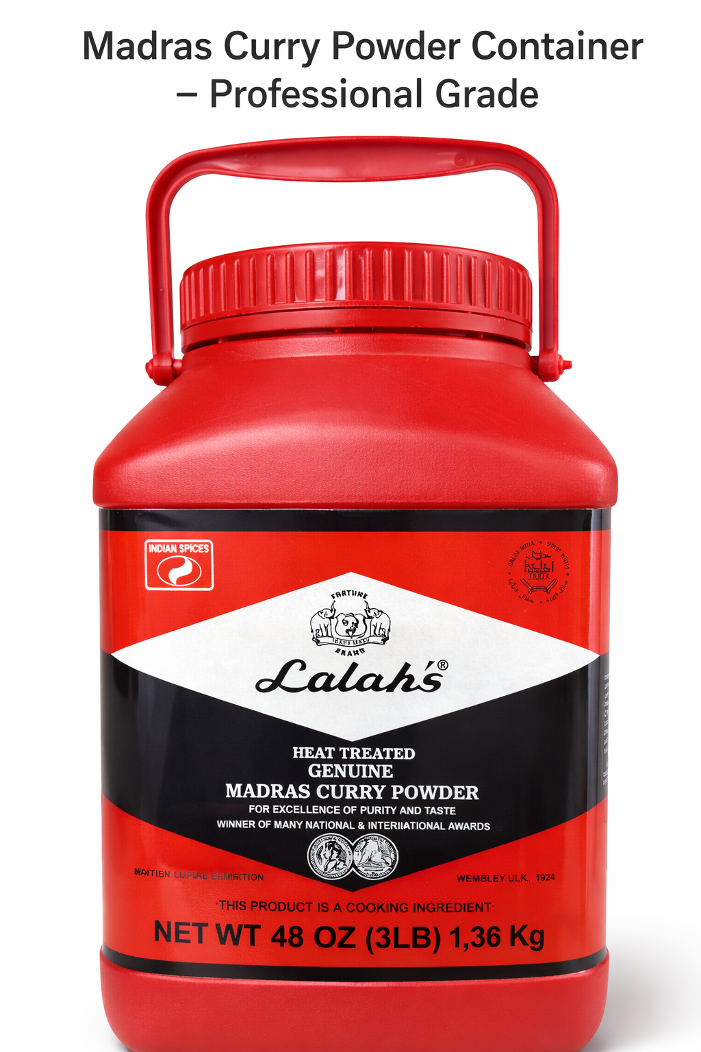 Lalah’s Madras Curry Powder – 48 oz (1.36 kg) Professional Size
