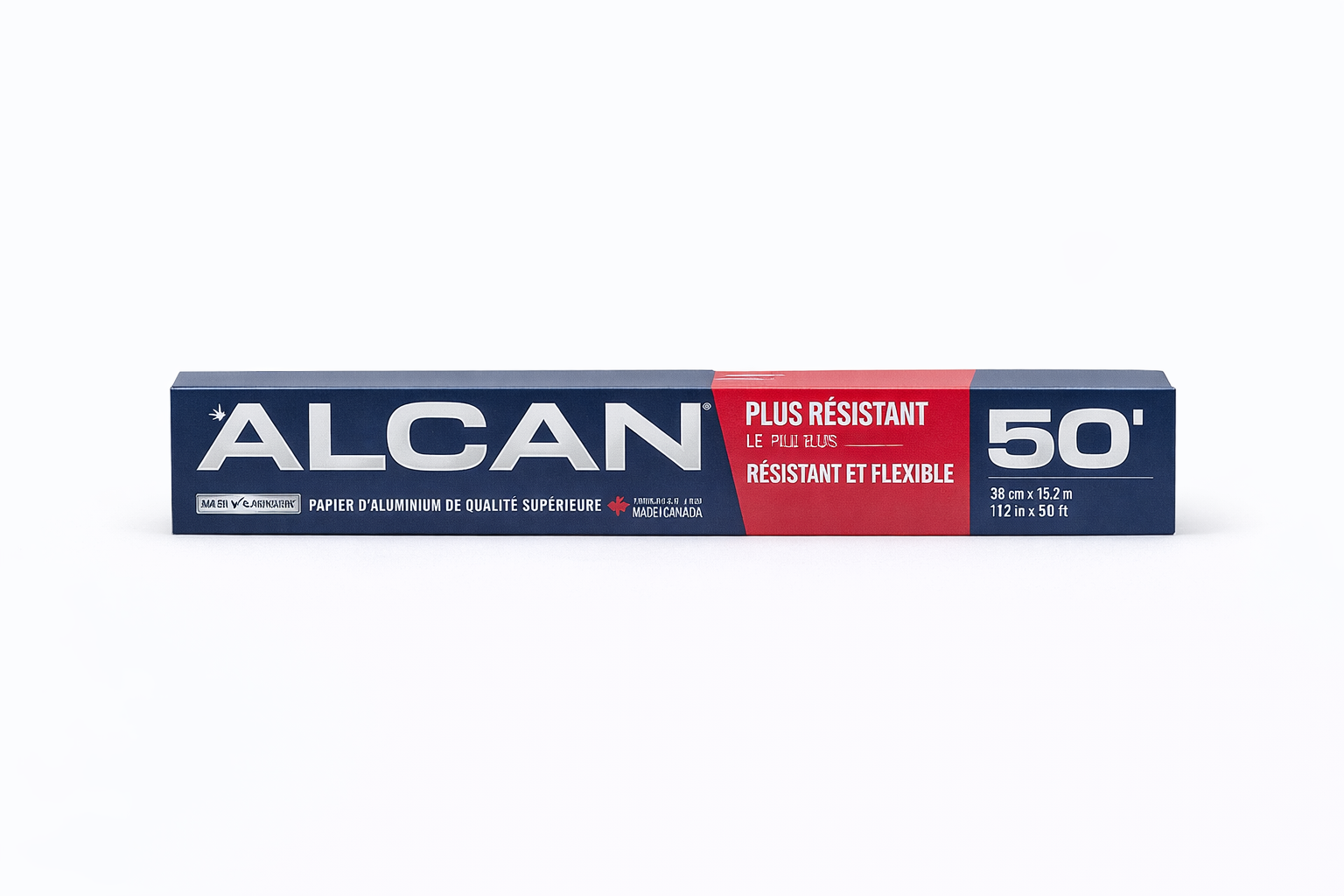 ALCAN Heavy-Duty Aluminum Foil – 12x50 ft (Extra Strong & Flexible)