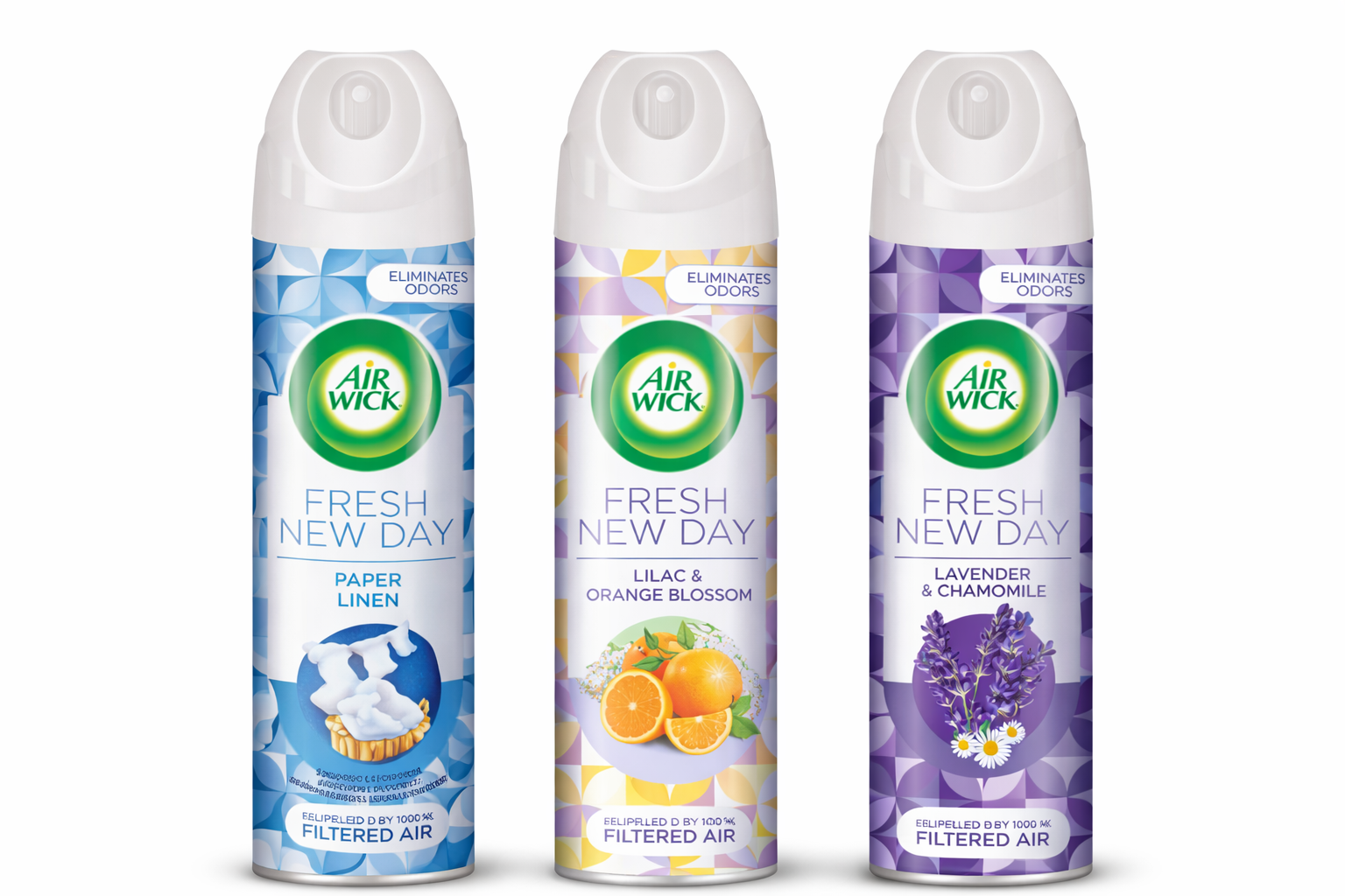 Désodorisants Air Wick 6 en 1 Parfum Linge Frais, aérosols de 227 g