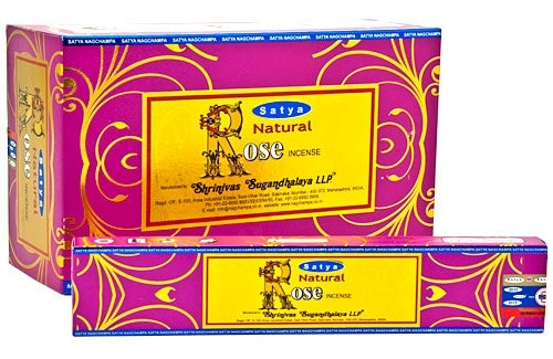 Satya Natural Rose Incense-15gmx12 Boxes